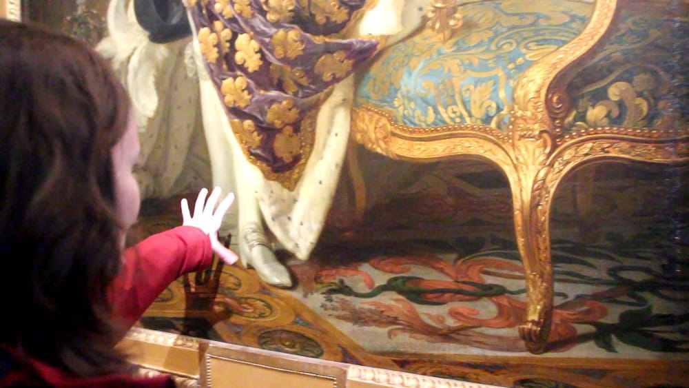 Our research in the portrait gallery in Versailles, groping a juicy thigh